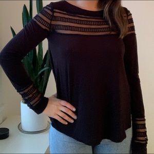 free people thermal top with cut outs